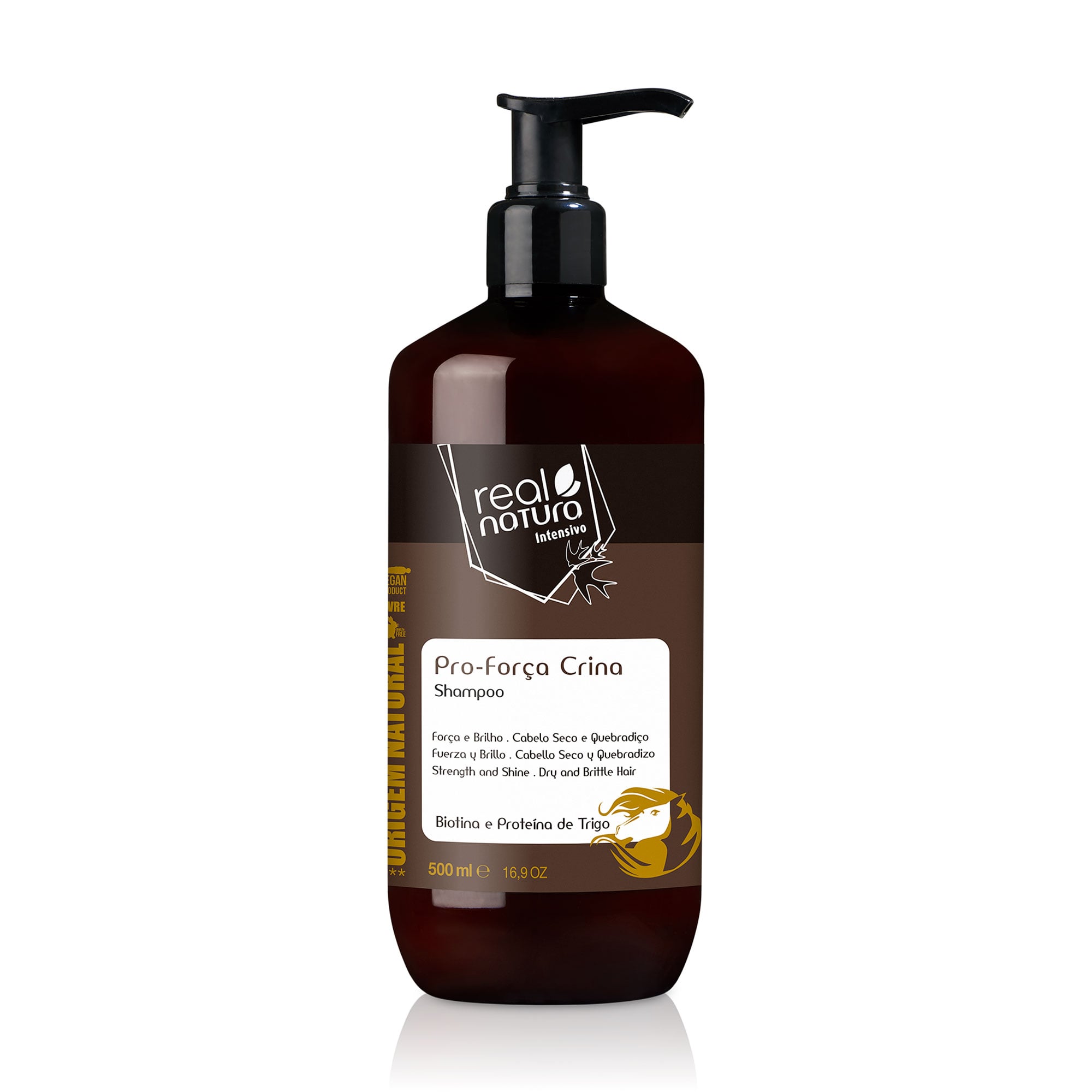 Відновлювальний шампунь Real Natura Pro-Forca Crina Shampoo для ламкого волосся, 500 мл